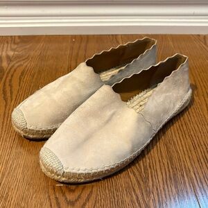 Chloe Lauren Scalloped Suede Espadrilles